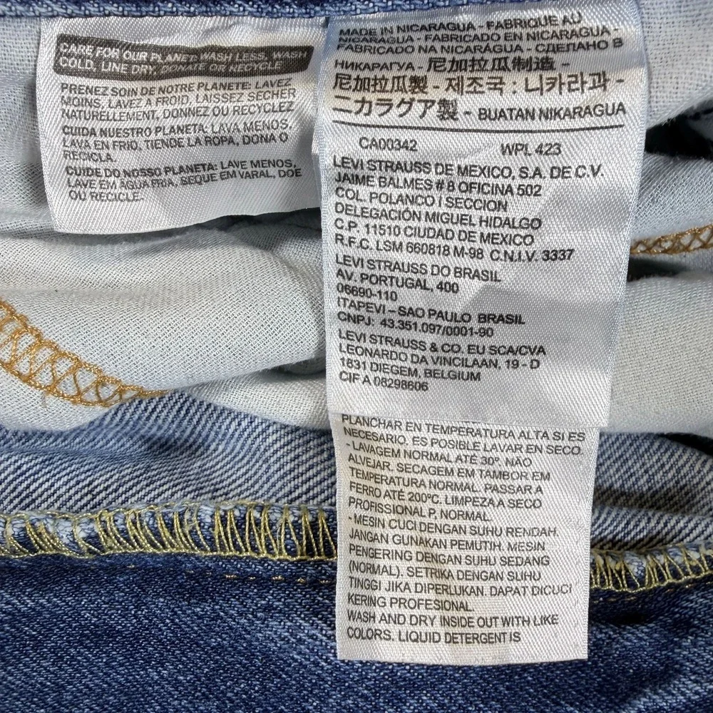 Levi's 550 Jeans Men's 44x32 Blue Denim Low Waist Boho Streetwear Straight Leg